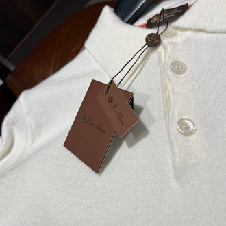 Loro Piana Yün Beyaz Polo Yaka 