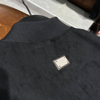 Dolce&Gabbana Siyah Bomber Suet Ceket