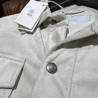 Brunello Cucinelli Ekru Nubuk Ceket