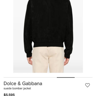 Dolce&Gabbana Siyah Bomber Suet Ceket