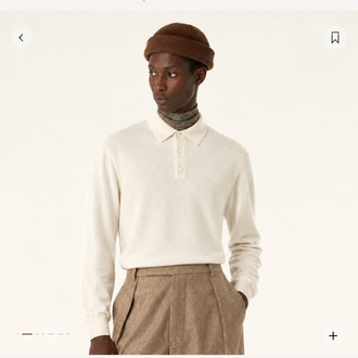 Loro Piana Yün Beyaz Polo Yaka 