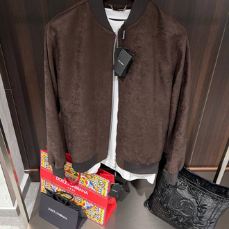 Dolce&Gabbana Kahve Bomber Suet Ceket