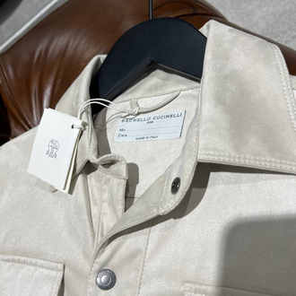 Brunello Cucinelli Ekru Nubuk Ceket