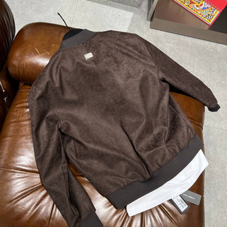 Dolce&Gabbana Kahve Bomber Suet Ceket