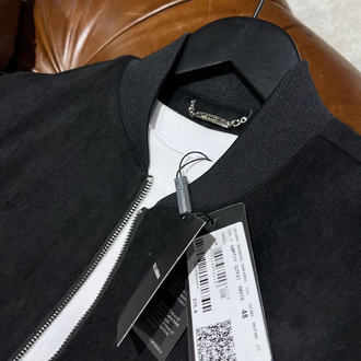 Dolce&Gabbana Siyah Bomber Suet Ceket