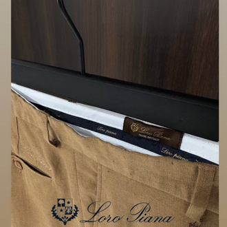 Loro Piana Kahve Keten Şort
