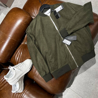 Dolce&Gabbana Haki Bomber Suet Ceket