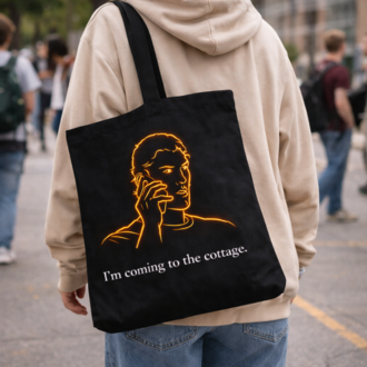 "I'm Coming To The Cottage" Siyah Tote Bag - Early Bird