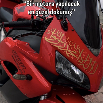 Kelime-i tevhid motor (altın gold)