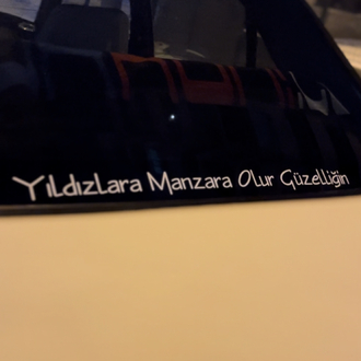 Araç arka cam yazıları (70x5)