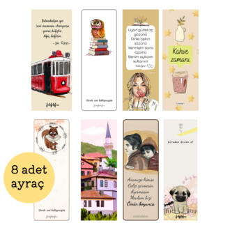 8li Kitap Ayracı Ortaya Karışık
