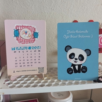 Öyle güzel gülünmez ki pandalı motto kartı 