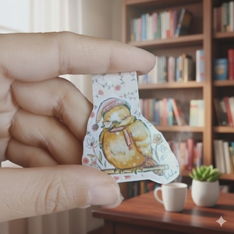Yeni Nesil Kütüphane Serçesi Mıknatıslı Kitap Ayracı