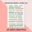 Olumlama Sticker set 26 adet çıkartma 