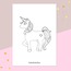 3'lü Unicorn,Gonca Baykuş ve Kırmızı Başlıklı Kız Boyama Sayfası Çocuklar için
