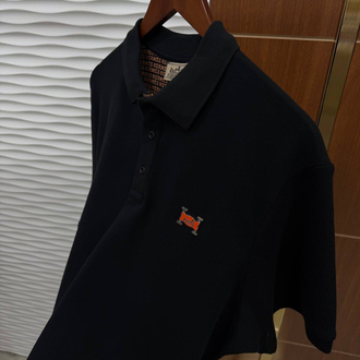 HERMES PREMİUM SİYAH YAKALI T-SHİRT