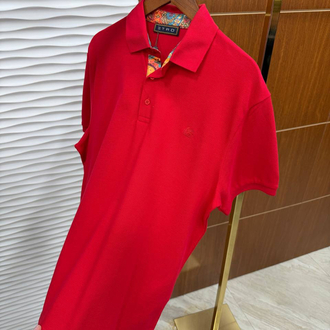 ETRO PREMİUM KIRMIZI YAKALI T-SHİRT