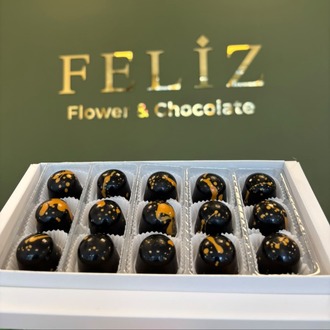 Feliz Flower Studio 15’li Kahve Karamel Dolgulu Belçika Çikolatası