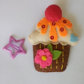 Keçe Cupcake Buzdolabı Magnet