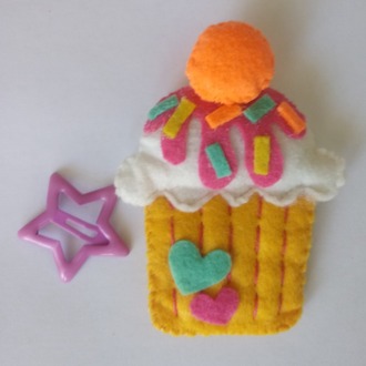 Keçe Cupcake Buzdolabı Magnet