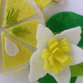 Keçe Limon Figürlü Anahtarlık