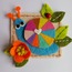 Keçe Salyangoz ve Çiçek Figürlü Buzdolabı Magnet