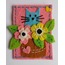 Keçe Kedi ve Çiçek Figürlü Buzdolabı Magnet