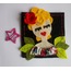 Keçe Kız ve Gül Figürlü Popart Buzdolabı Magnet