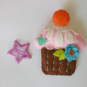 Keçe Cupcake Buzdolabı Magnet