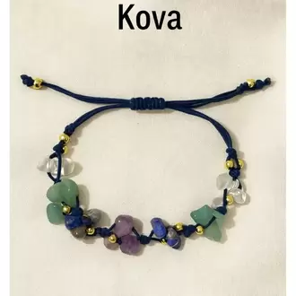 Kova Burcu Gerçek Doğal Taş Örme Bileklik – Aventurin, Ametist, Lapis Lazuli, Kristal Kuvars