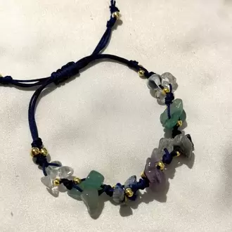 Kova Burcu Gerçek Doğal Taş Örme Bileklik – Aventurin, Ametist, Lapis Lazuli, Kristal Kuvars