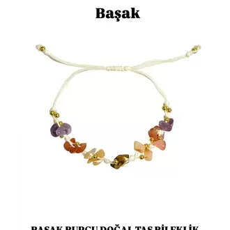 Başak Burcu Gerçek Doğal Taş Örme Bileklik - Kaplan Gözü, Akik, Ametist, Sitrin