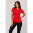 Basic Tişört Bisiklet Yaka Kısa Kol Günlük Yazlık Slim Fit T-Shirt - Kırmızı