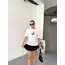 Kısa Kol Baskılı T-shirt - Beyaz