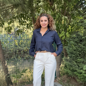 Kemerli Havuç Pantolon Beyaz