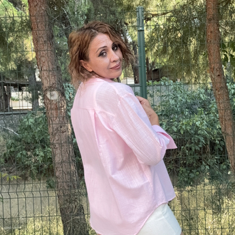 Lacoste Cotton Gömlek Açık Pembe 