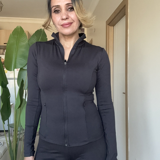 Oysho Slim fitt Fermuarlı Siyah