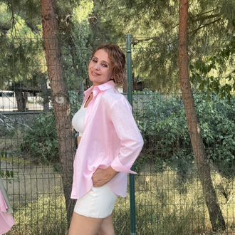 Lacoste Cotton Gömlek Açık Pembe 
