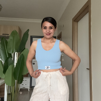 Ck Crop Bebe Mavisi 
