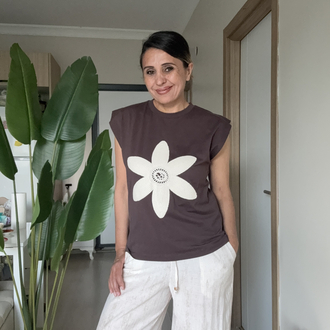 Papatya Motifli Tshirt