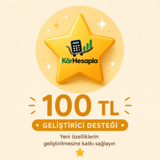 100 TL Geliştirici Desteği
