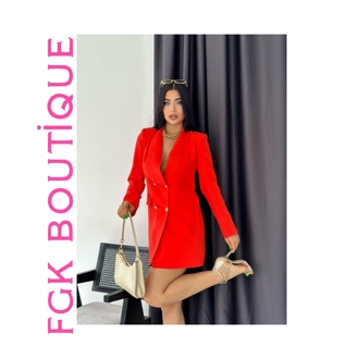 Çift düğmeli blazer ceket elbise