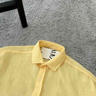 Zara Oversize Pera Keten Gömlek 