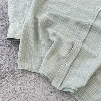 Zara Ekoseli Yazlık Keten Oversize Gömlek 