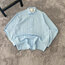 Zara Örgü Desen Ham Keten Oversize Gömlek | Bebe Mavisi