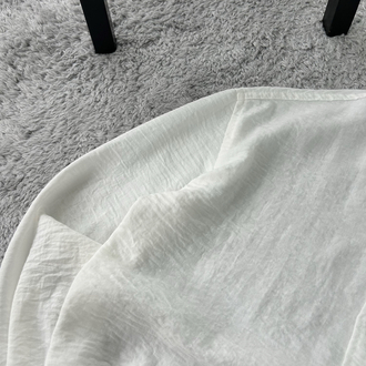 Zara Oversize Pera Keten Gömlek | Beyaz