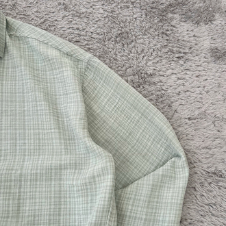 Zara Ekoseli Yazlık Keten Oversize Gömlek 