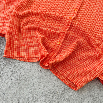 Zara Ekoseli Yazlık Keten Oversize Gömlek