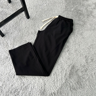 Zara Ham Keten Baggy Pantolon | Siyah
