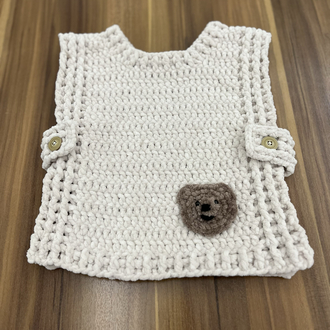 Krem rengi bebek yeleği